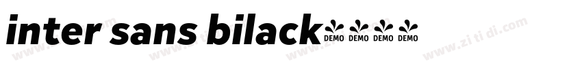 inter sans bilack字体转换